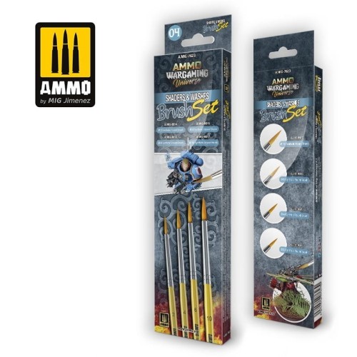 Ammo: Wargaming Universe - Shaders &amp; Washes Brush Set