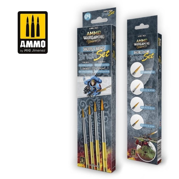 Ammo: Wargaming Universe - Shaders &amp; Washes Brush Set