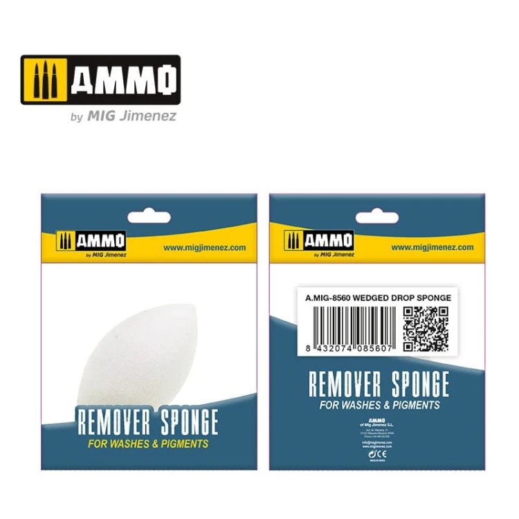 Ammo: Remover Sponge for Washes &amp; Pigments - Wedged Drop Sponge (1)