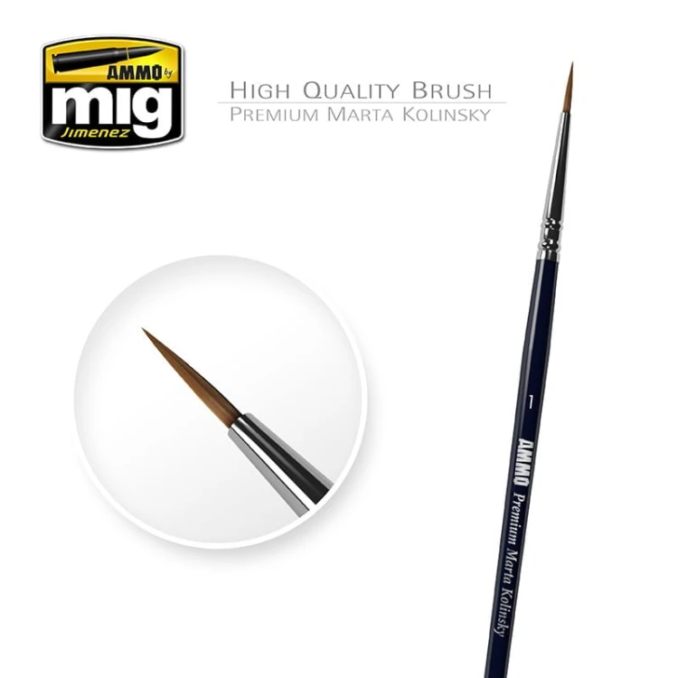 Ammo: Round Brush - Premium Marta Kolinsky 1