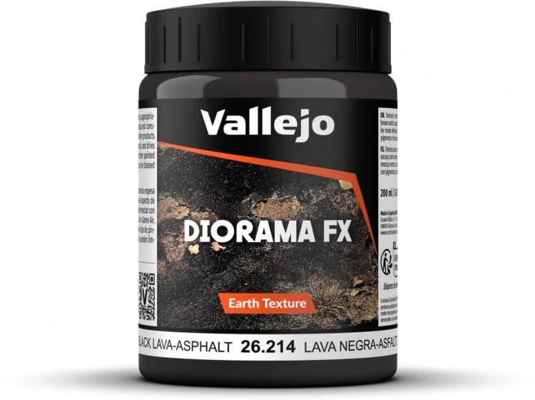 Vallejo: Earth Textures - Black Lava-Asphalt 200ml