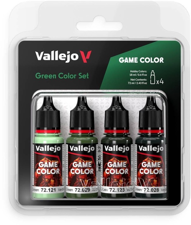Vallejo: 72.384 - Game Color - Green Color Set 4 x (18 ml)