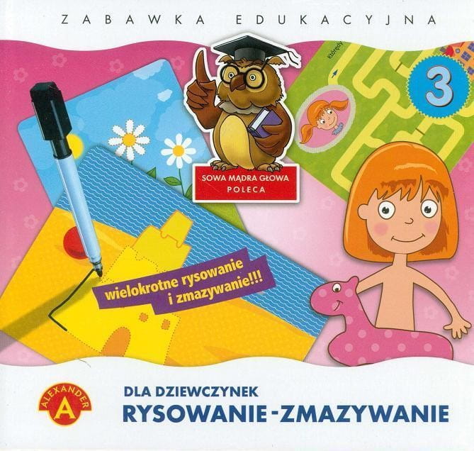 Rysowanie - zmazywanie 6 Dla dziewczynek ALEX