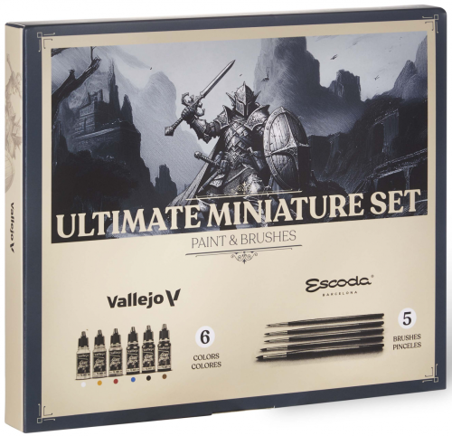 Vallejo: 72206 - Game Color - Ultimate Miniature Set - Paint &amp; Brushes