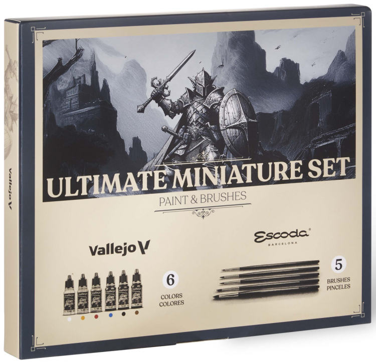 Vallejo: 72206 - Game Color - Ultimate Miniature Set - Paint &amp; Brushes