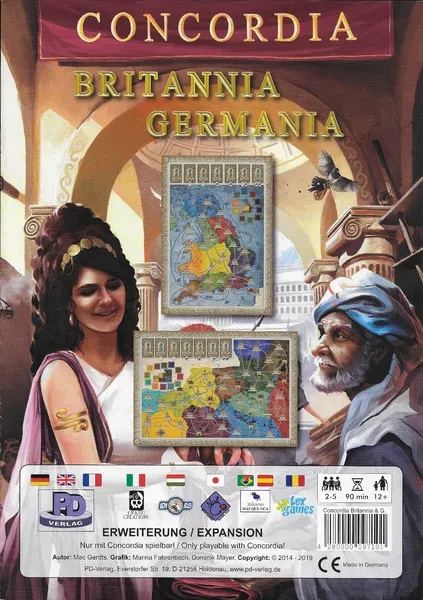 Concordia mapa Britania i Germania do gry planszowej