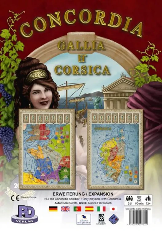Concordia mapa Gallia i Corsica do gry planszowej