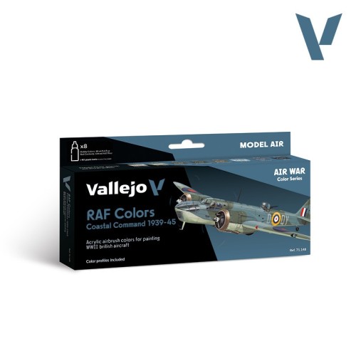 Vallejo: 71.148 - Model Air - Air War - RAF Colors - Coastal Command 1939-45 (8x18 ml)