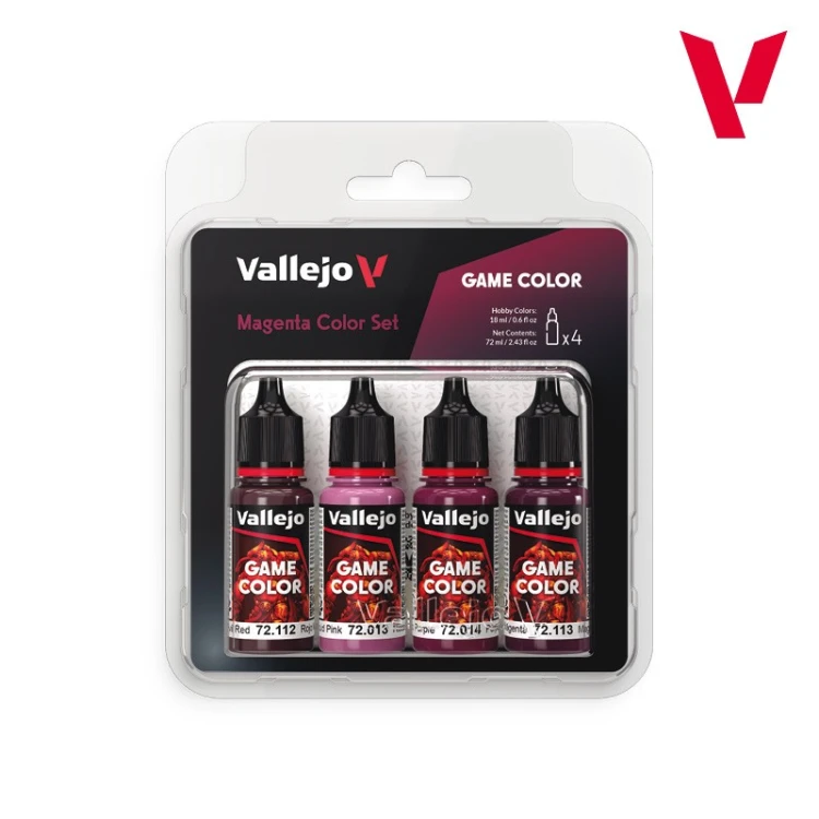 Vallejo: 72.388 - Game Color - Magenta Color Set (4x18 ml)