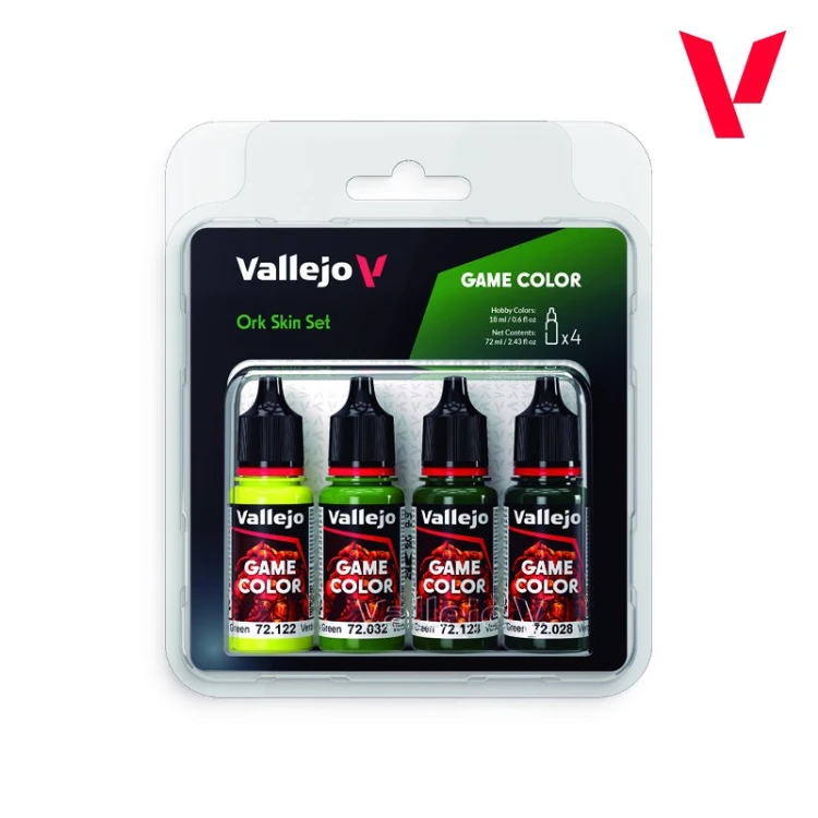 Vallejo: 72.391 - Game Color - Ork Skin Set (4x18 ml)