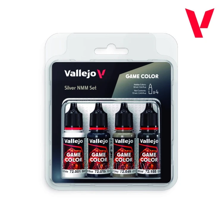 Vallejo: 72.394 - Game Color - Silver NMM Set (4x18 ml)