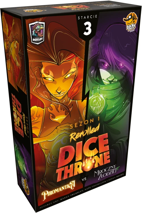Dice Throne: Starcie 3 - Piromantka vs Mroczny Złodziej pudełko