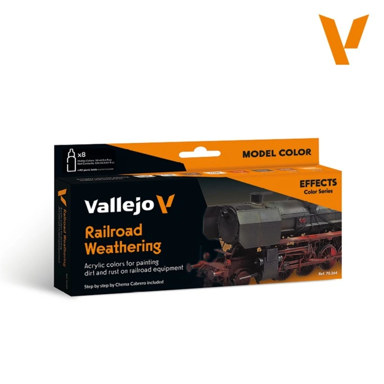 Vallejo: 70.264 - Model Color - Effects - Railroad Weathering (8 x 18 ml)