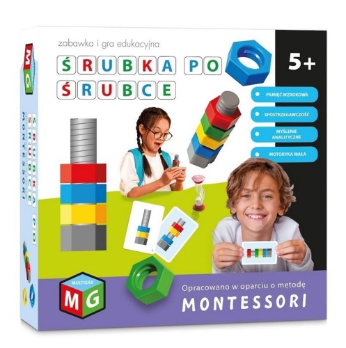 Śrubka po śrubce - gra edukacyjna Montessori