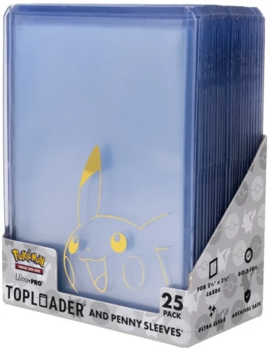 UP Pokemon - Toploader and Penny Sleeves - Pikachu (25 szt).webp