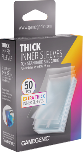 Gamegenic: Thick Inner Sleeves - Standard (64x89 mm) - 50 sztuk