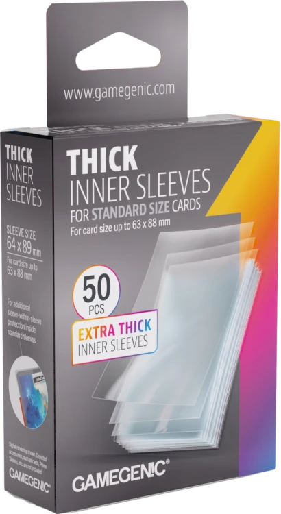 Gamegenic: Thick Inner Sleeves - Standard (64x89 mm) - 50 sztuk