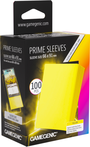 Gamegenic: Prime Sleeves (66x91 mm) - Yellow - 100 sztuk