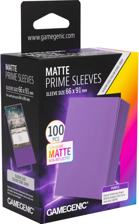 Gamegenic: Matte Prime Sleeves (66x91 mm) - Purple - 100 sztuk