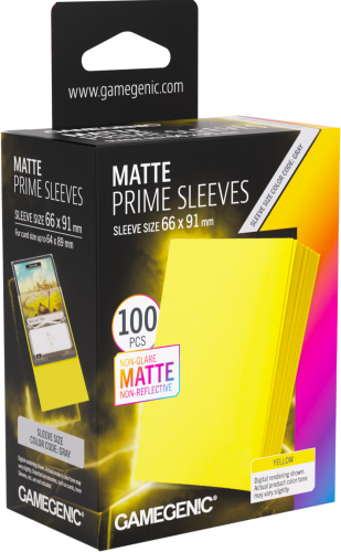 Gamegenic: Matte Prime Sleeves (66x91 mm) - Yellow - 100 sztuk