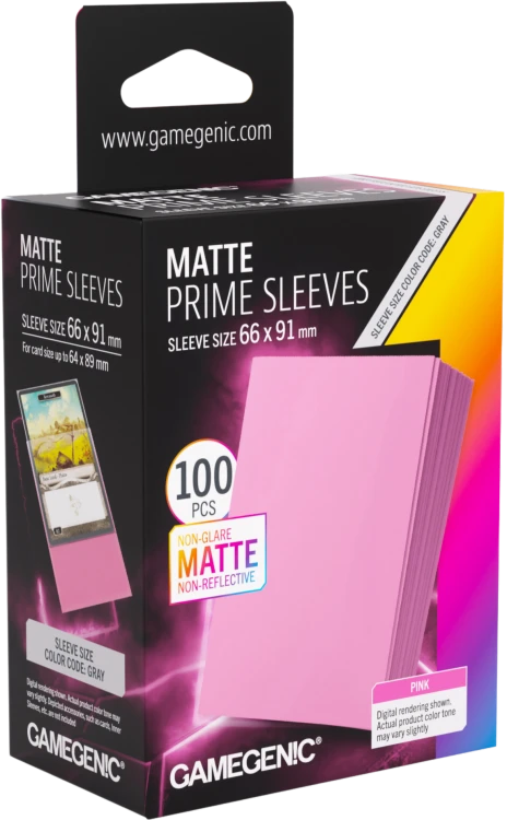 Gamegenic: Matte Prime Sleeves (66x91 mm) - Pink - 100 sztuk