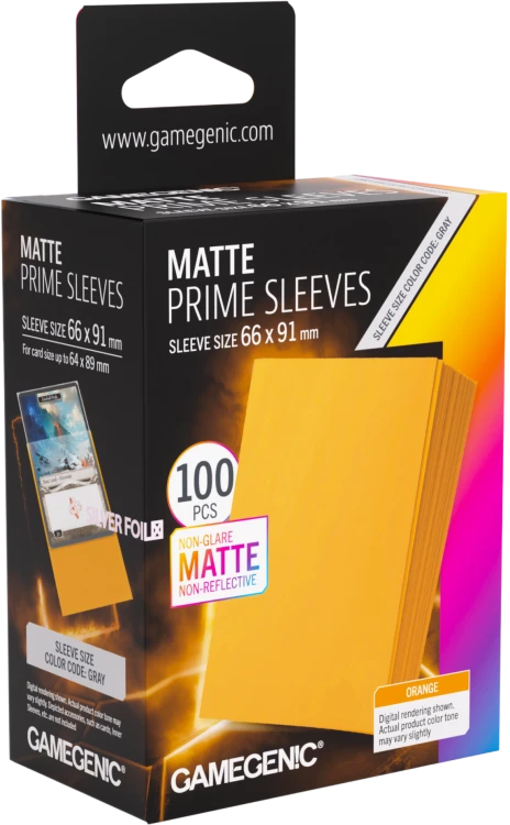 Gamegenic: Matte Prime Sleeves (66x91 mm) - Orange - 100 sztuk