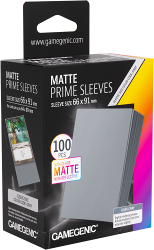 Gamegenic: Matte Prime Sleeves (66x91 mm) - Dark Gray - 100 sztuk