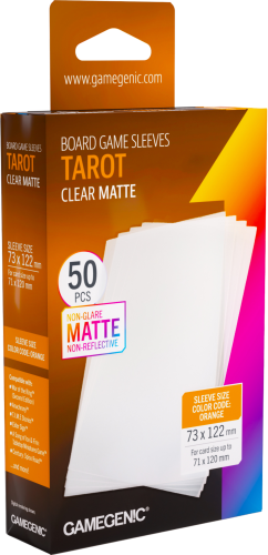 Gamegenic: Board Game Sleeves - Tarot (73x122 mm) - Clear Matte - 50 sztuk