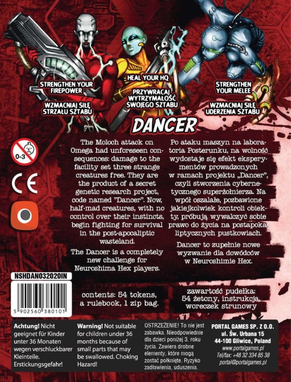 Neuroshima HEX 3.0: Dancer PL/ENG zawartość