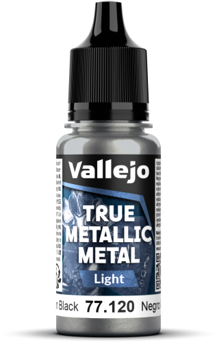 Vallejo: 77.120 - True Metallic Metal - Light - Obsidian Black (18 ml)