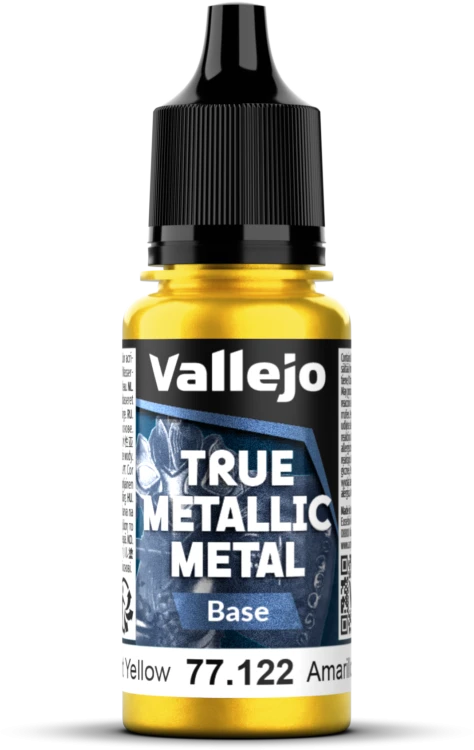 Vallejo: 77.122 - True Metallic Metal - Base - Radiant Yellow (18 ml)