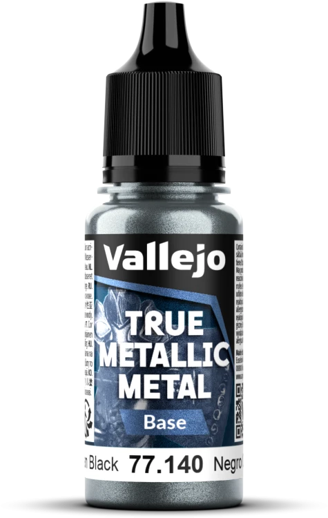 Vallejo: 77.140 - True Metallic Metal - Base - Obsidian Black (18 ml)