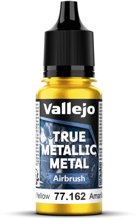 Vallejo: 77.162 - True Metallic Metal - Airbrush - Radiant Yellow (18 ml)