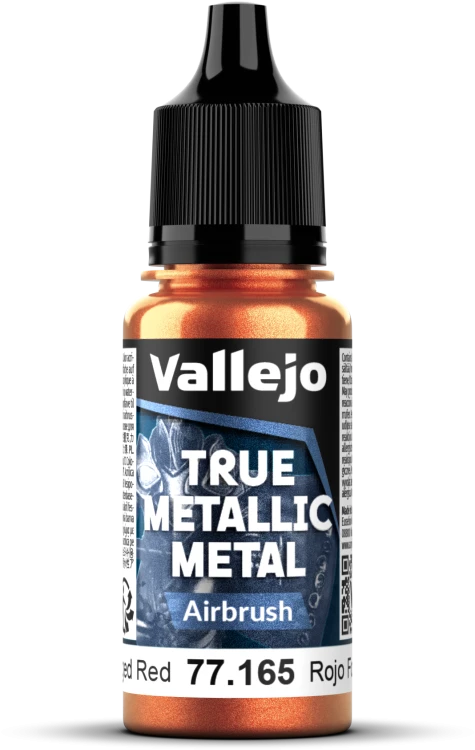 Vallejo: 77.165 - True Metallic Metal - Airbrush - Forged Red (18 ml)