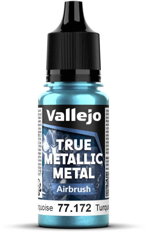 Vallejo: 77.172 - True Metallic Metal - Airbrush - Hydra Turquoise (18 ml)