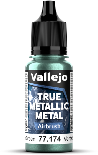 Vallejo: 77.174 - True Metallic Metal - Airbrush - Dusken Green (18 ml)