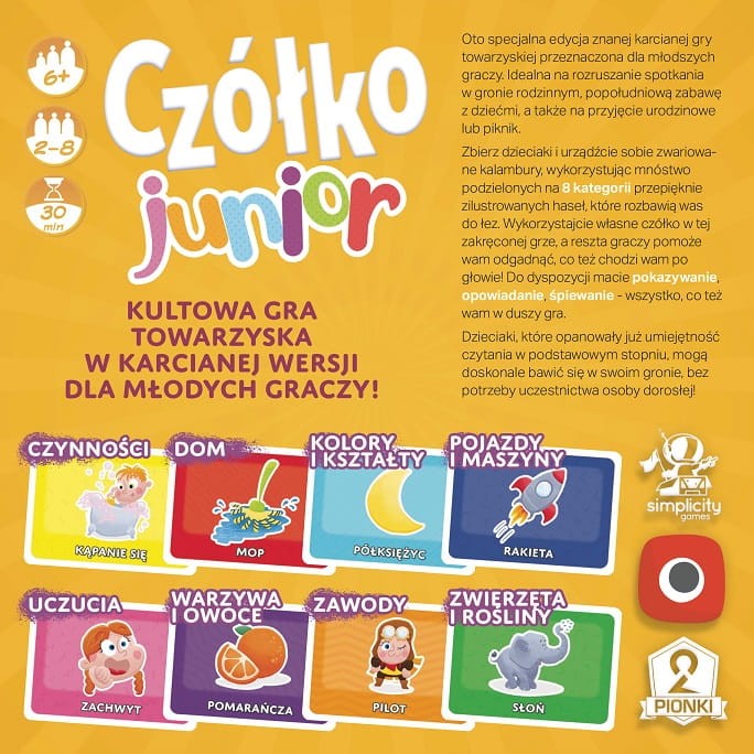 Czółko Junior (gra rodzinna) zawartość