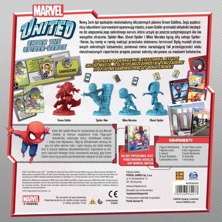 Marvel United: Enter the Spider-Verse (edycja polska) zawartość