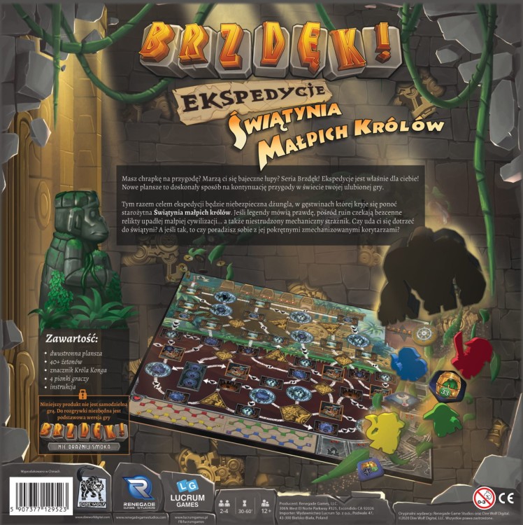 Brzdęk! Ekspedycje - Świątynia Małpich Królów tył pudełka