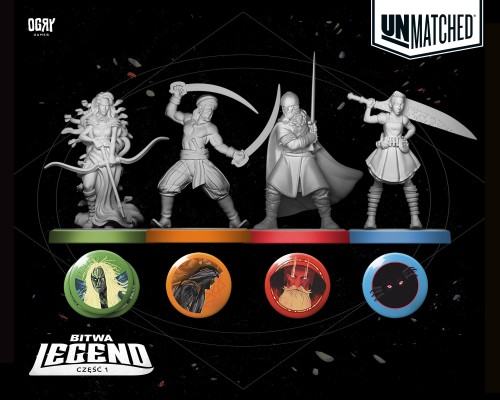 Unmatched: Bitwa Legend (edycja polska) figurki i żetony