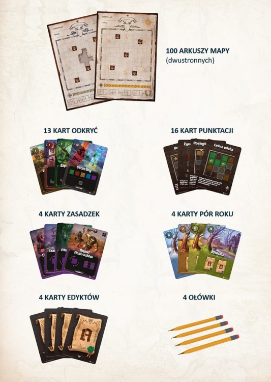 Kartografowie: Opowieść ze świata Roll Player zawartość