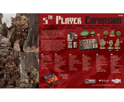 Blood Rage: Dodatek dla 5 gracza tył pudełka