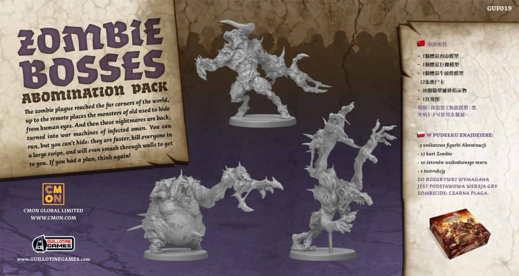 Zombicide: Zombie Bosses Abomination Pack (dodatek) zawartość