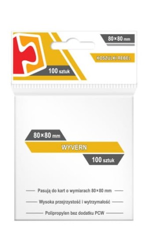 Koszulki na karty Rebel (80x80 mm) "Wyvern", 100 sztuk