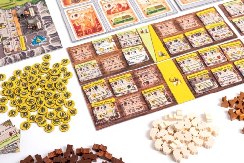 Kawerna: Rolnicy z Jaskiń plansza i komponenty