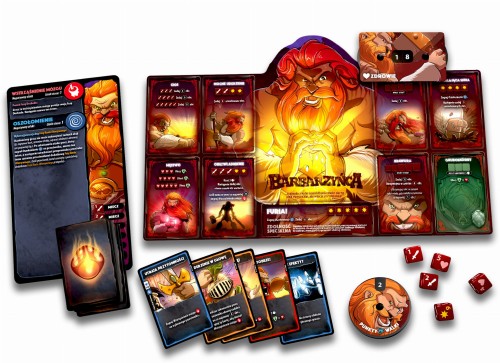 Dice Throne: Starcie 1 - Barbarzyńca vs Księżycowa Elfka zawartość barbarzyńcy