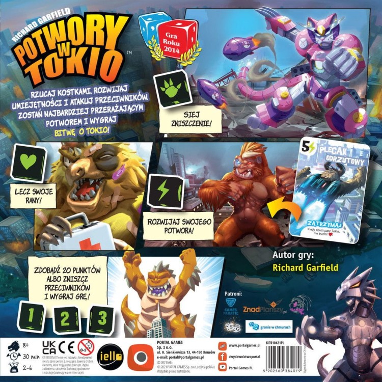 Potwory w Tokio (gra planszowa) denko