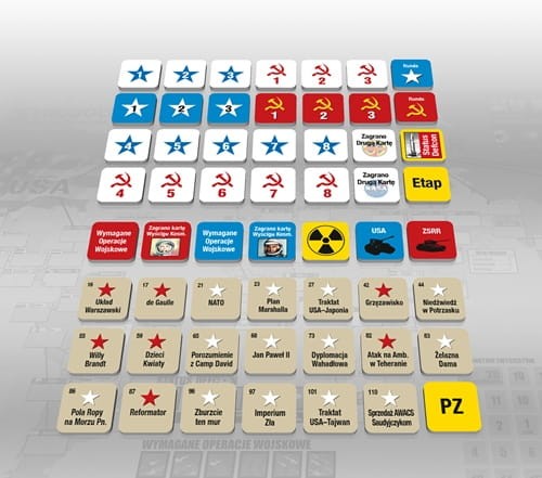 Twilight Struggle: Zimna Wojna 1945–89 żetony