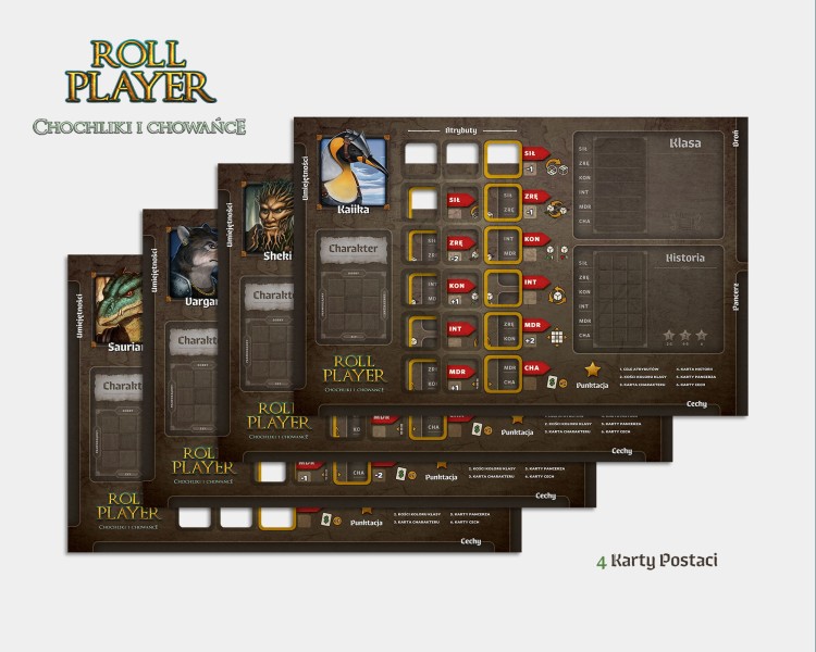 Roll Player: Chochliki i Chowańce karty postaci