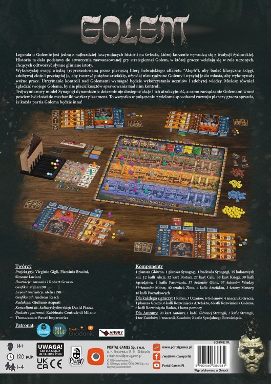 Golem gra planszowa zawartość